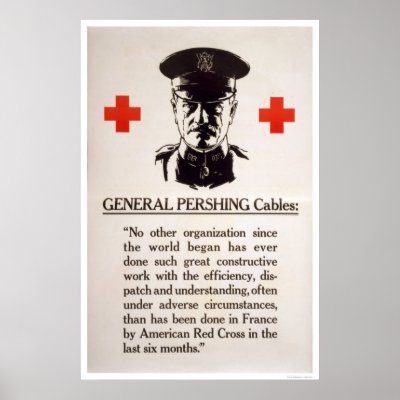 red crosses. General Pershing Red Cross