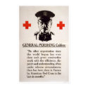 General Pershing Red Cross Poster posters