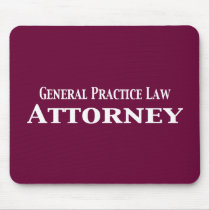 General Practice Law Attorney Gifts mousepads