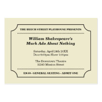 General purpose custom event admission ticket business card template