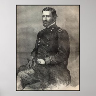 General Ulysses S. Grant Portrait -- With Border print