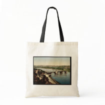 General view and Benezech Bridge, Avignon, Provenc Canvas Bags