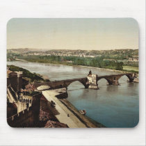 General view and Benezech Bridge, Avignon, Provenc Mouse Pads
