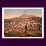 General view and Vesuvius, Pompeii, Italy