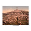General view and Vesuvius, Pompeii, Italy posters