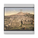 General view and Vesuvius, Pompeii, Italy vintage Fridge Magnets