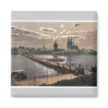 General view, by moonlight, Cologne, the Rhine, Ge Fridge Magnets