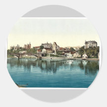 General view, I., Saalfeld, Thuringia, Germany cla Round Sticker