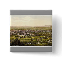 General view, Kaschau, Hungary, Austro-Hungary cla Pinback Button