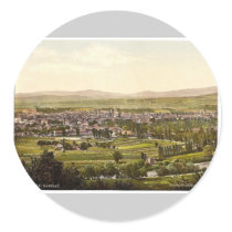 General view, Kaschau, Hungary, Austro-Hungary cla Round Stickers