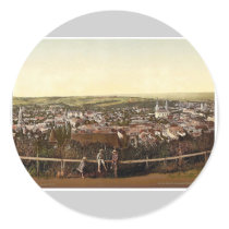 General view, Miskolez, Hungary, Austro-Hungary cl Round Stickers