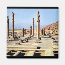 General view of the Apadana  founded c.518 BC Refrigerator Magnets