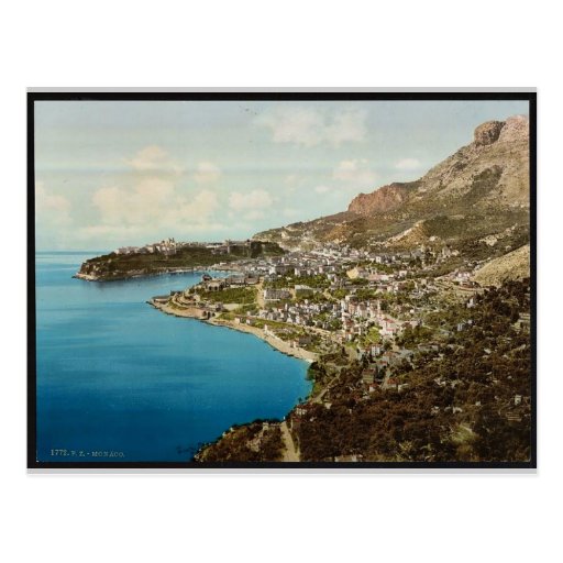 General view of the principality, Monaco, Riviera Post Card