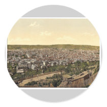 General view, Stuttgart, Wurtemburg, Germany class Round Sticker