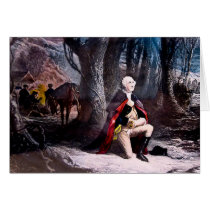 General Washington Praying at Valley Forge, PA Card