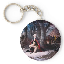 General Washington Praying at Valley Forge, PA Key Chains