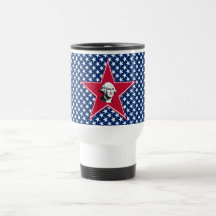 General Washington Star with Stars Background Mugs