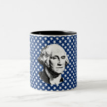 General Washington with Stars Background Coffee Mug