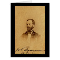 General William Sherman Signed Card 1862