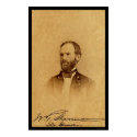 General William Sherman Signed Card 1862 posters