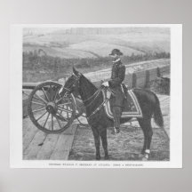 General William Tecumseh Sherman at Atlanta Print
