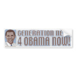 Generation Next 4 Obama Now Bumper Sticker 