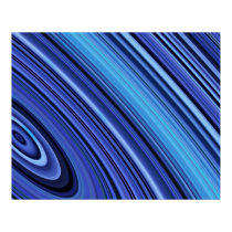 Generative Art Outer Rings Cyan Blue Hues posters