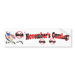 Generic Anti ObamaCare – November's Coming! Bumper Stickers