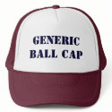 generic ball cap; hats