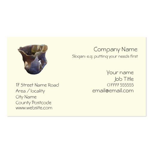 Generic business card template (front side)