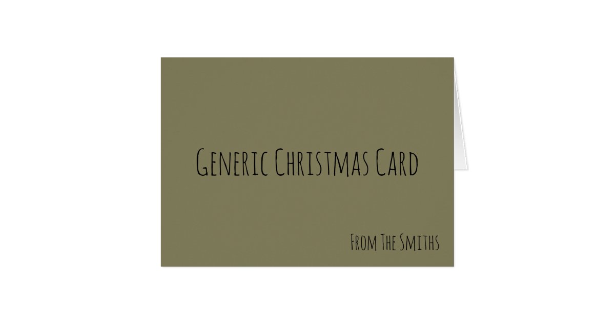 Generic Christmas Card Zazzle