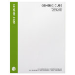 Generic Cube - Avocado Green Customized Letterhead