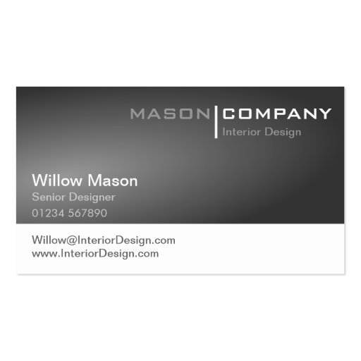 Generic Gray and White Corporate Business Card (front side)