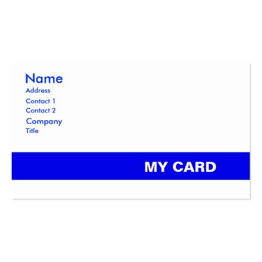 Generic Business Card Template