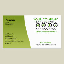 Generic Landscaper's Business Card business cards