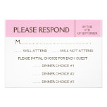 Generic Pale Pink RSVP Response Card Announcements