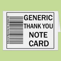 Generic Thank You Note Card Regular Style cards