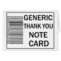 Generic Thank You Note Card Regular Style