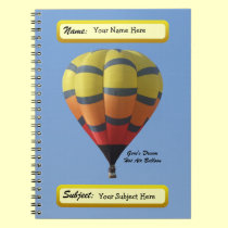 Gene's Dream Hot Air Balloon Notebook notebooks