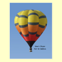 Gene's Dream Hot Air Balloon Postcard postcards