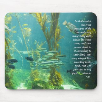 Genesis 1:21 Pacific Kelp Mousepad mousepad