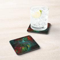 Genesis Abstract Art Cork Coaster