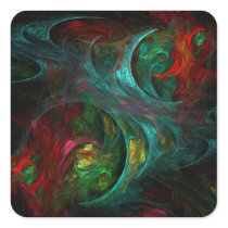 Genesis Abstract Art Square Sticker