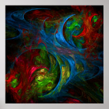 Genesis Blue Abstract Art Print