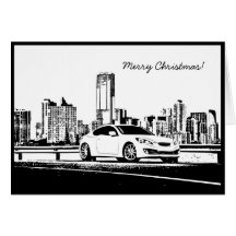 Genesis Coupe Car themed Christmas Hoiday Card