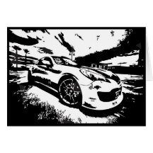 Genesis Coupe Car themed Christmas Hoiday Card