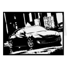 Genesis Coupe Car themed Christmas Hoiday Card