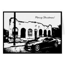 Genesis Coupe Car themed Christmas Hoiday Card