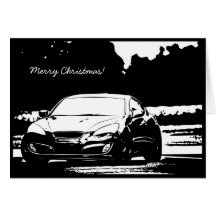 Genesis Coupe Car themed Christmas Hoiday Card