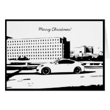 Genesis Coupe Car themed Christmas Hoiday Card